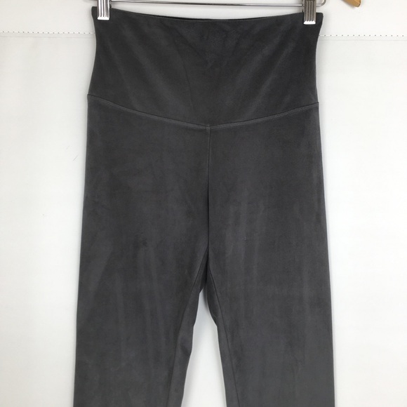 Yummie Women’s Faux Suede Leggings Gray High Waist Size Medium - Picture 8 of 14